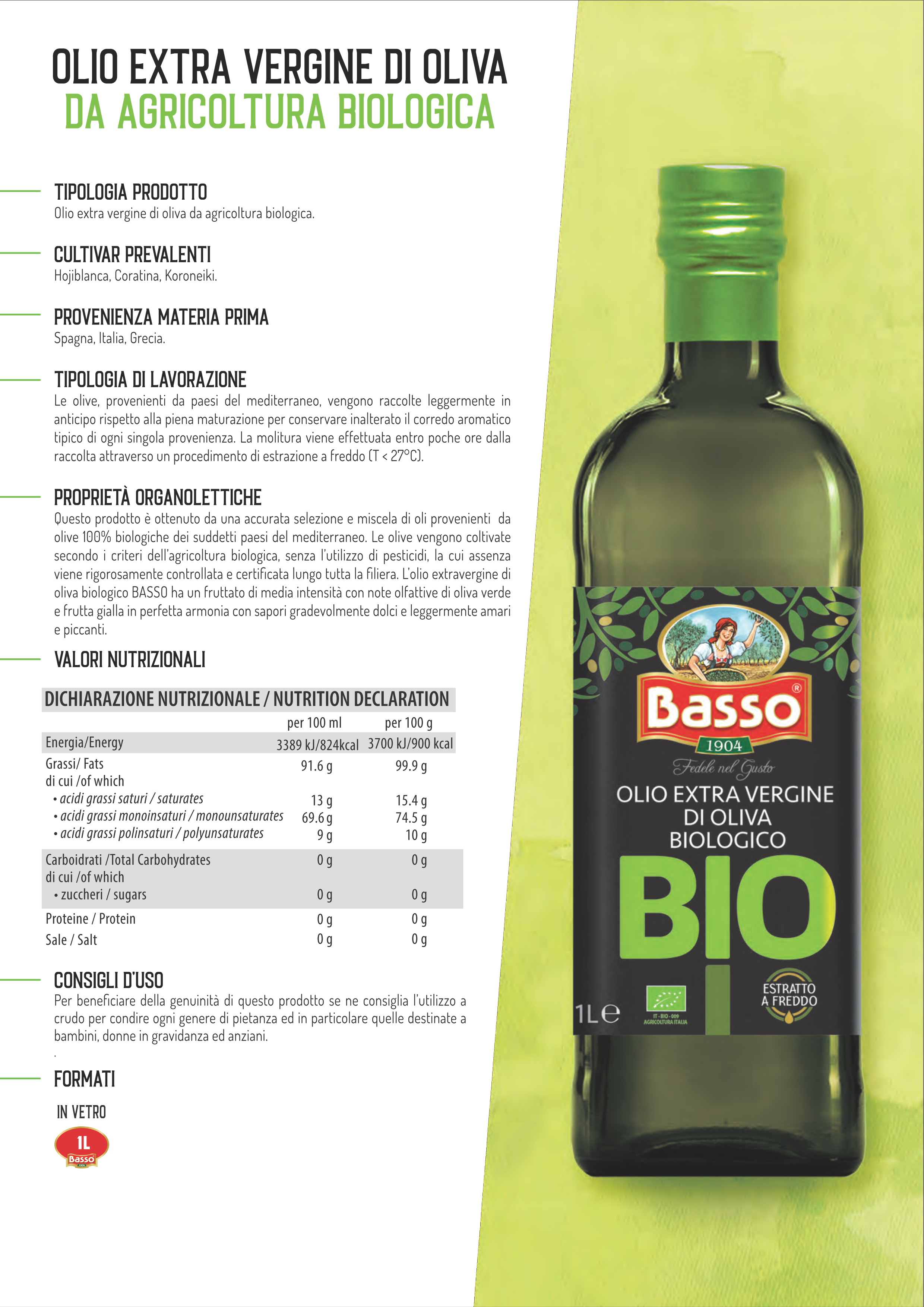 Ampolle in Vetro Soffiato - Prodotti per l'Olio d'Oliva - Bassa Store